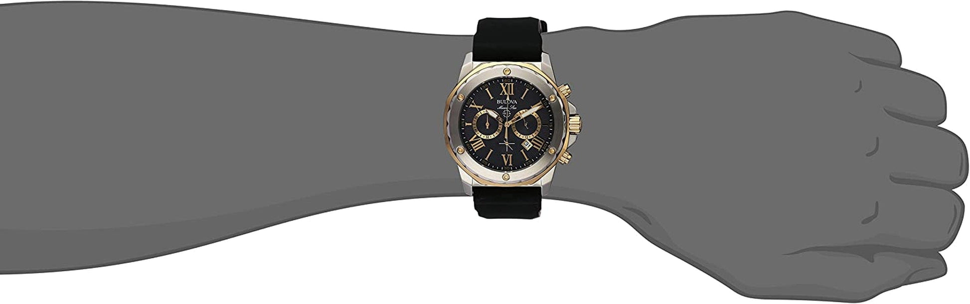Bulova Men'S Marine Star Chronograph Silicone Strap Watch