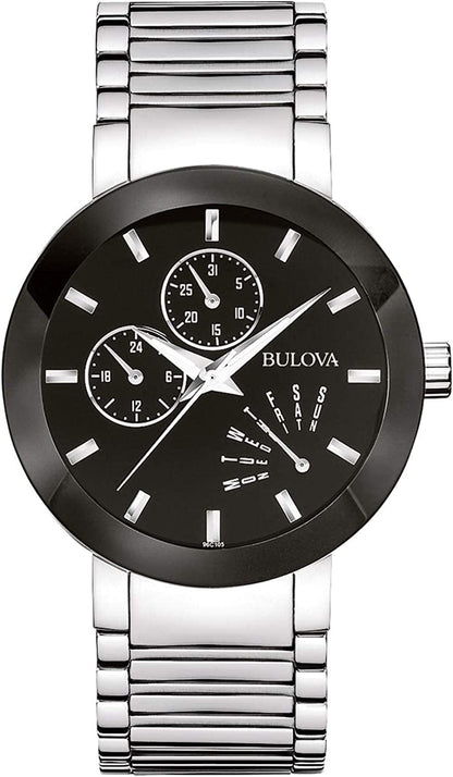 Bulova Men'S Multi-Function Modern Stainless Steel Watch Silver Tone / Modern Futuro Quartz Silver-Tone Stainless Steel Bracelet