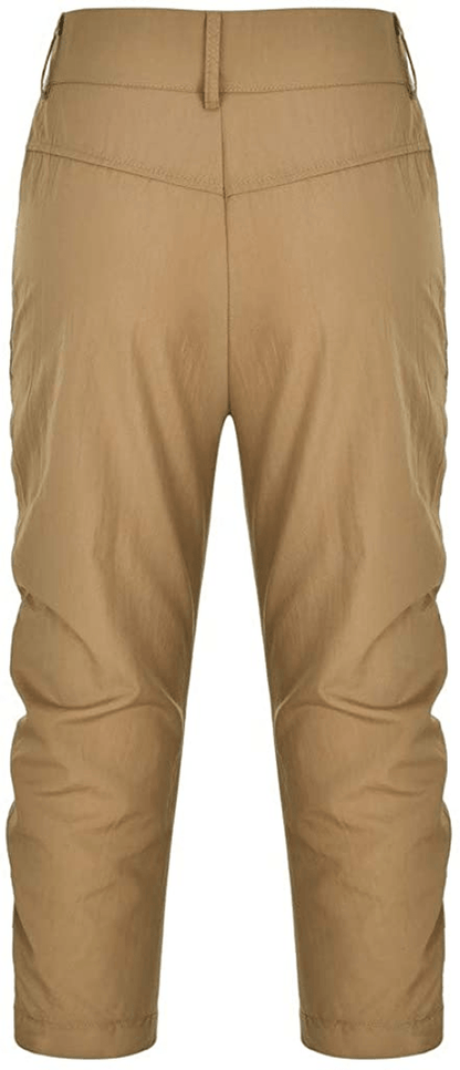 Burband Womens Jersey Capris Cargo Sweatpants Drawstring Waist Cropped Jogger Athletic Sports Gym Pants with Side Pockets Apparel & Accessories > Clothing > Underwear & Socks > Shapewear Burband   