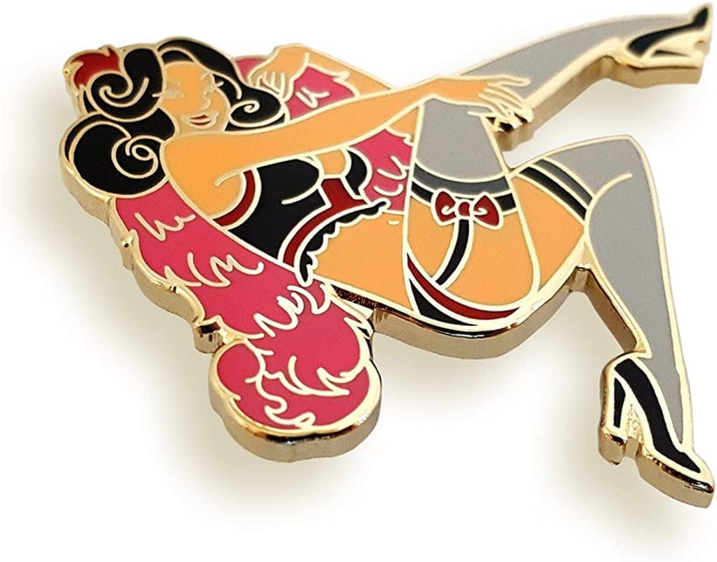 Burlesque Dancer Enamel Lapel Pin