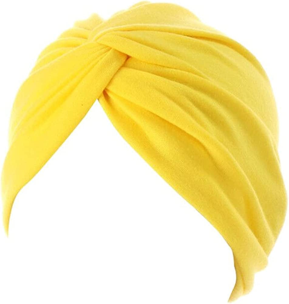 Beauty YFJH Chemo Sleep Turban Headwear Scarf Beanie Cap Hat for Cancer Patient Hair Loss Apparel & Accessories > Clothing Accessories > Headwear beauty YFJH Yellow  