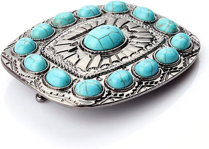 Turquoise Belt Buckle Western Buckles for Ladies … Apparel & Accessories > Clothing Accessories > Belt Buckles HUABOLA CALYN   