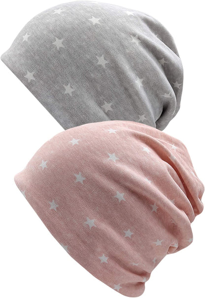 Qiabao Womens Stretchy Cotton Beanie Chemo Cap Cancer Hats Headwear Apparel & Accessories > Clothing Accessories > Headwear Qiabao 2pack-c  