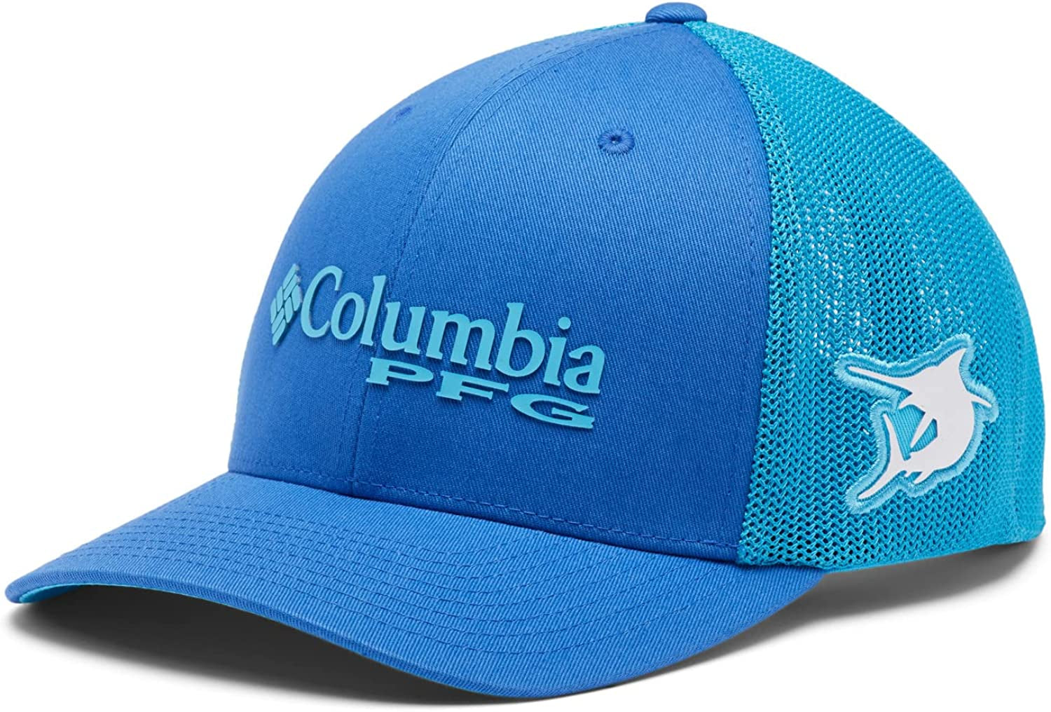 Columbia Women'S PFG Logo Mesh Ball Cap-High Crown Apparel & Accessories > Clothing Accessories > Hats Columbia White, Atoll, Marlin Small-Medium 