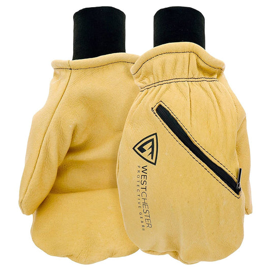 West Chester Pre-Lined Full Leather Chopper Mitten, Pigskin Leather, Cold Weather Glove, Tan, Large, (97865/L) Apparel & Accessories > Clothing Accessories > Gloves & Mittens West Chester