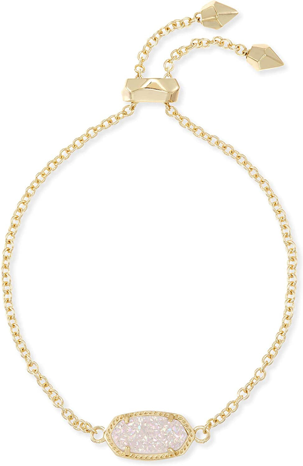 Kendra Scott Elaina Adjustable Chain Bracelet for Women, Fashion Jewelry, Gold-Plated Apparel & Accessories > Jewelry > Bracelets Kendra Scott GOLD - IRIDESCENT DRUSY  
