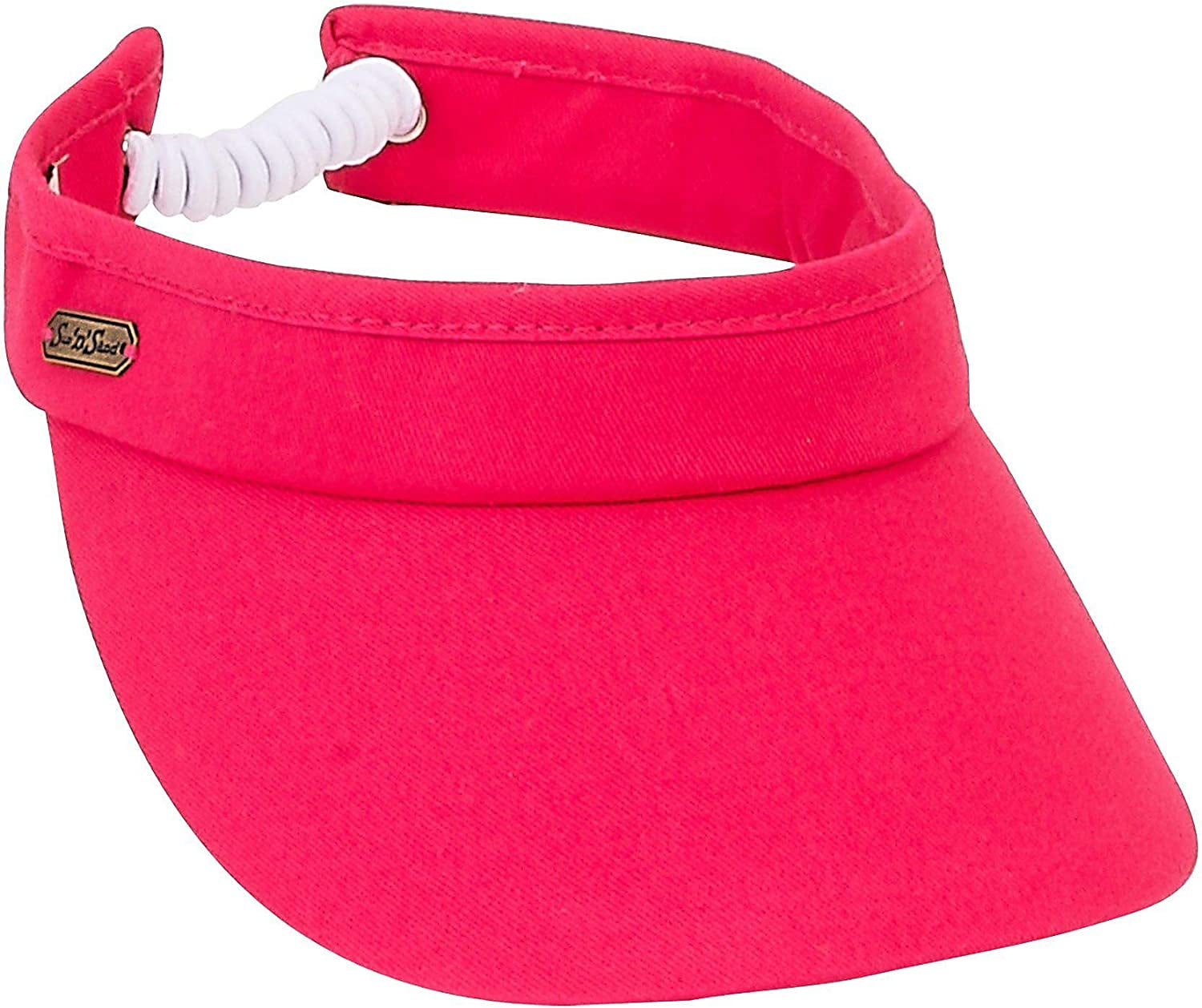 Sun Visors for Women - Visor Hats for Women, Summer, Beach, Gardening - Great for Golf, Tennis, Softball Apparel & Accessories > Clothing Accessories > Headwear Sun 'N' Sand Pink Coil Back - 3" Brim 