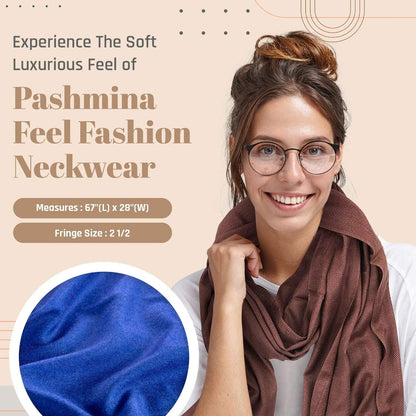 Plum Feathers Premium Solid Color and Metallic Fashion Scarf, Womens Pashmina Shawl Wrap with Fringes Apparel & Accessories > Clothing Accessories > Scarves & Shawls Plum Feathers   