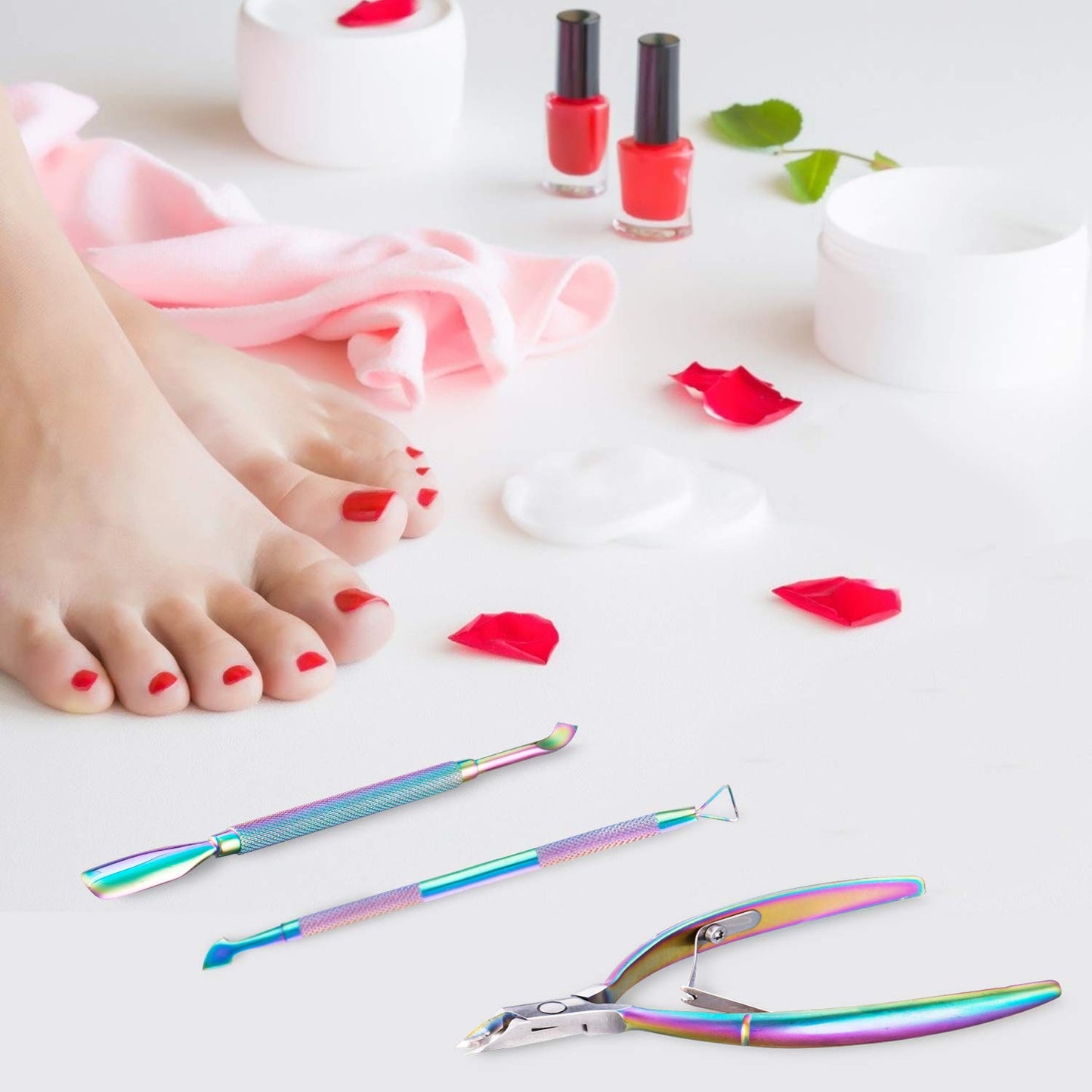 Cuticle Kit - 3 in 1 Cuticle Care Kit - Cuticle Nipper, Cuticle Cutter and Cuticle Scrapper - Perfect Nail Cuticle Kit for Women at Home Manicure Set - Stylish and Efficient Nail Tools Health & Beauty > Personal Care > Cosmetics > Cosmetic Tools > Nail Tools KENED   