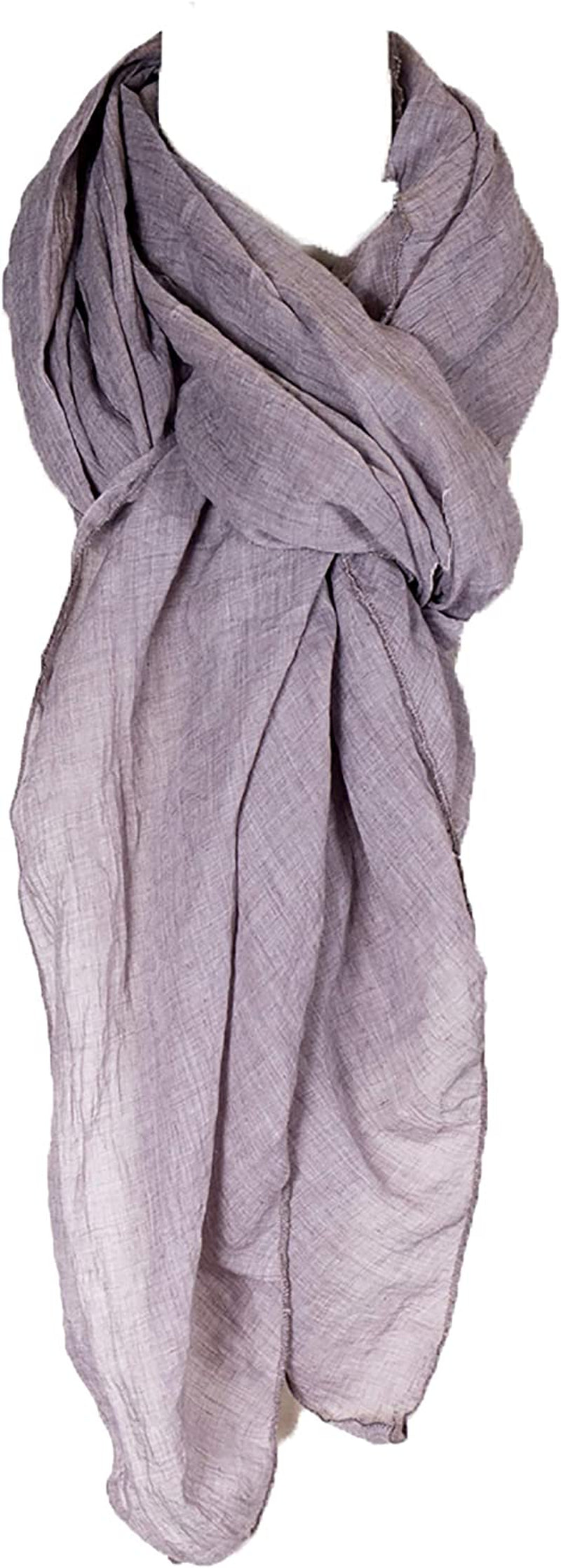 Cotton Solid Color Wrinkle Linen Scarf, Fashion Scarf, Multi Color, Beach Scarf Apparel & Accessories > Clothing Accessories > Scarves & Shawls Aleena Romance Taupe One Size 