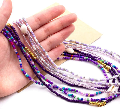 Palotay 16PCS Waist Beads for Women African Waist Beads Chain Colorful Belly Beads Body Chain for the Waist Elastic Stomach Beads Summer Beach Bikini Jewelry Waist Beads Set Apparel & Accessories > Jewelry > Body Jewelry Palotay   