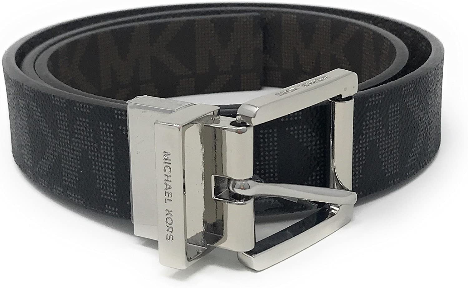 Michael Kors Women'S 30Mm Brown to Black Reversible MK Logo Monogram Synthetic Leather Belt Apparel & Accessories > Clothing Accessories > Belts Michael Kors Black/Brown Large 
