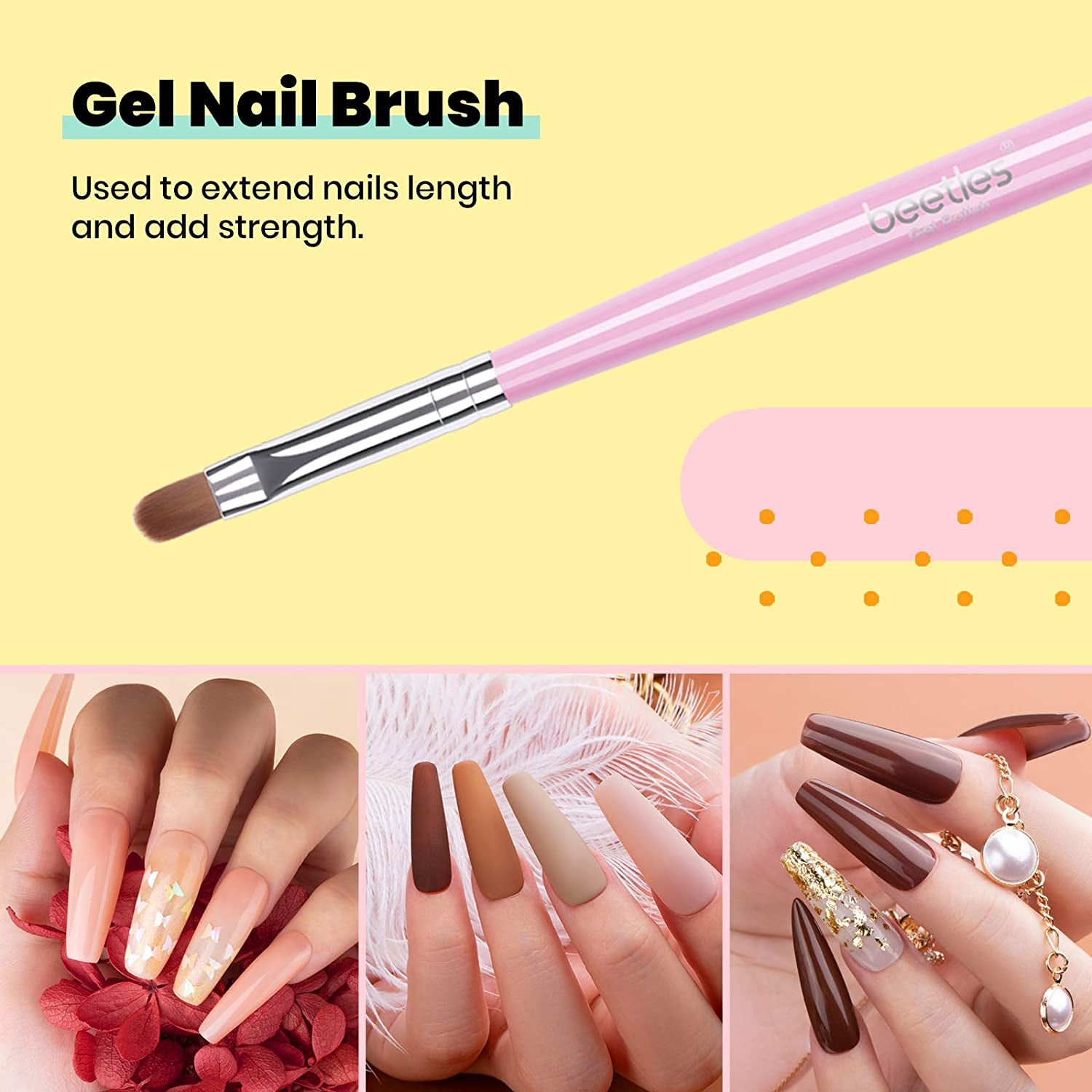 Beetles Nail Art Brushes Set Gel Polish Nail Art Design Pen Painting Tools with Nail Extension Gel Brush, Builder Gel Brush, Nail Art Liner Brush and Nail Dotting Pen for Salon at Home DIY Manicure Health & Beauty > Personal Care > Cosmetics > Cosmetic Tools > Nail Tools beetles Gel Polish   