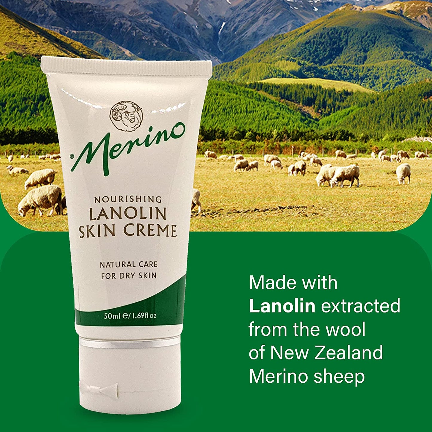 Merino Lanolin Cream Skin Care- Averts Stretch Mark Cream- Moisturizes Cracked Heel Repair, Hand Cream, Nipple Cream, Foot Cream, and Dry Skin (50G/1.7Oz Tube) Health & Beauty > Personal Care > Foot Care Merino Skin Care USA   