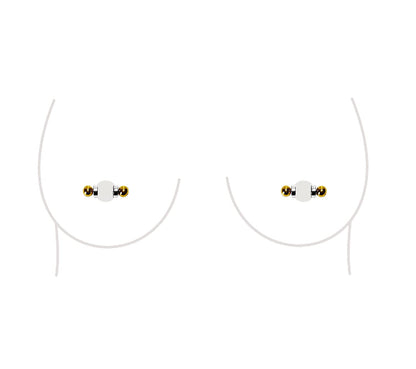 Non-Piercing Nipple Ring Magnetic Barbell Stud Fake Body Jewelry for Women (B - Black (Regular)) Apparel & Accessories > Jewelry > Body Jewelry All Body Art B - Regular (Gold)  