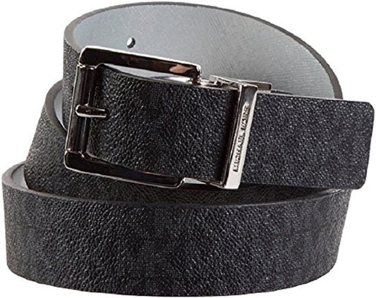 Michael Kors Women'S Silver Tone Buckle Wide Reversible Belt Black Silver M Apparel & Accessories > Clothing Accessories > Belts Michael Kors   