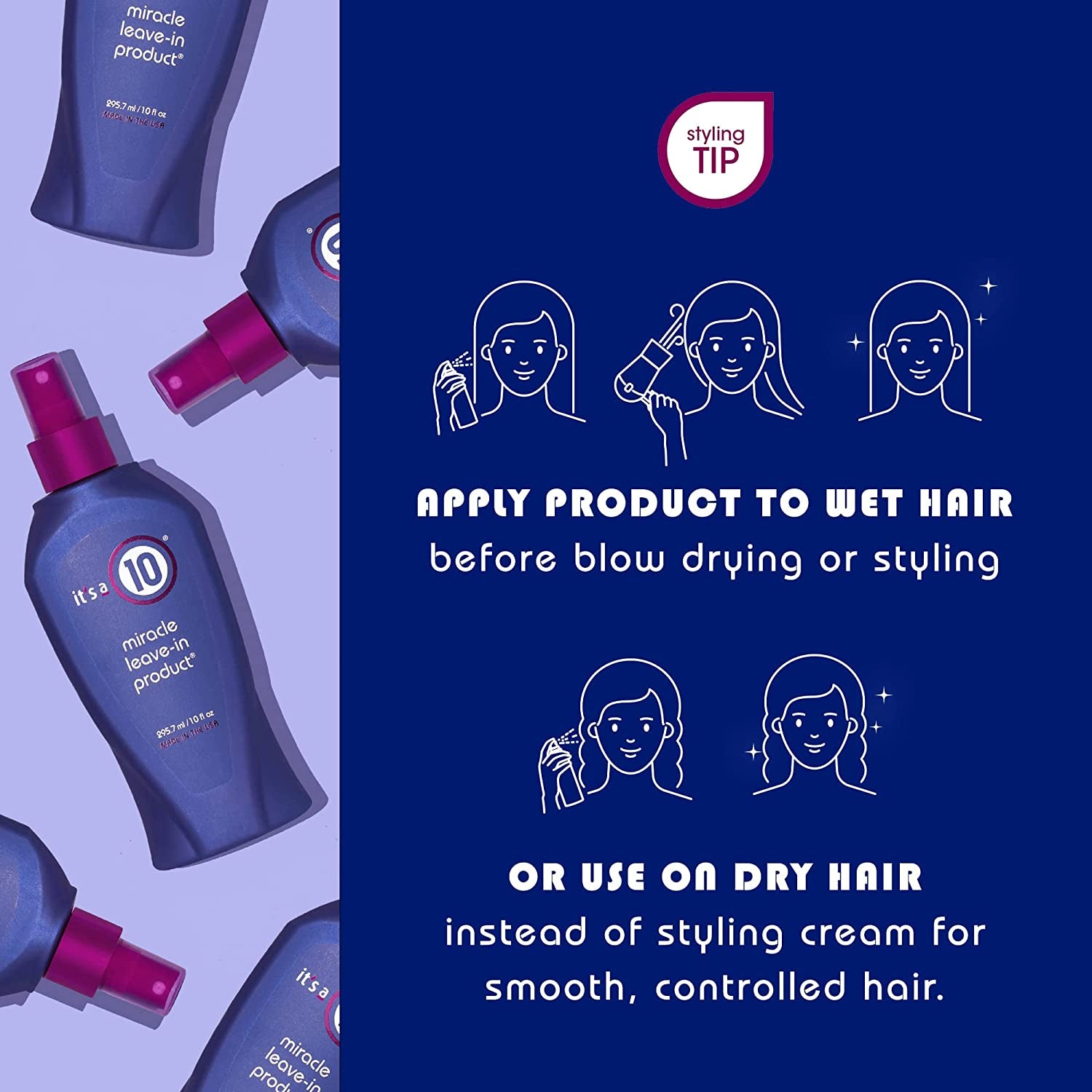 It'S a 10 Haircare Miracle Leave-In Conditioner Spray - 10 Oz. - 2Ct Health & Beauty > Personal Care > Hair Care It's a 10 Haircare   