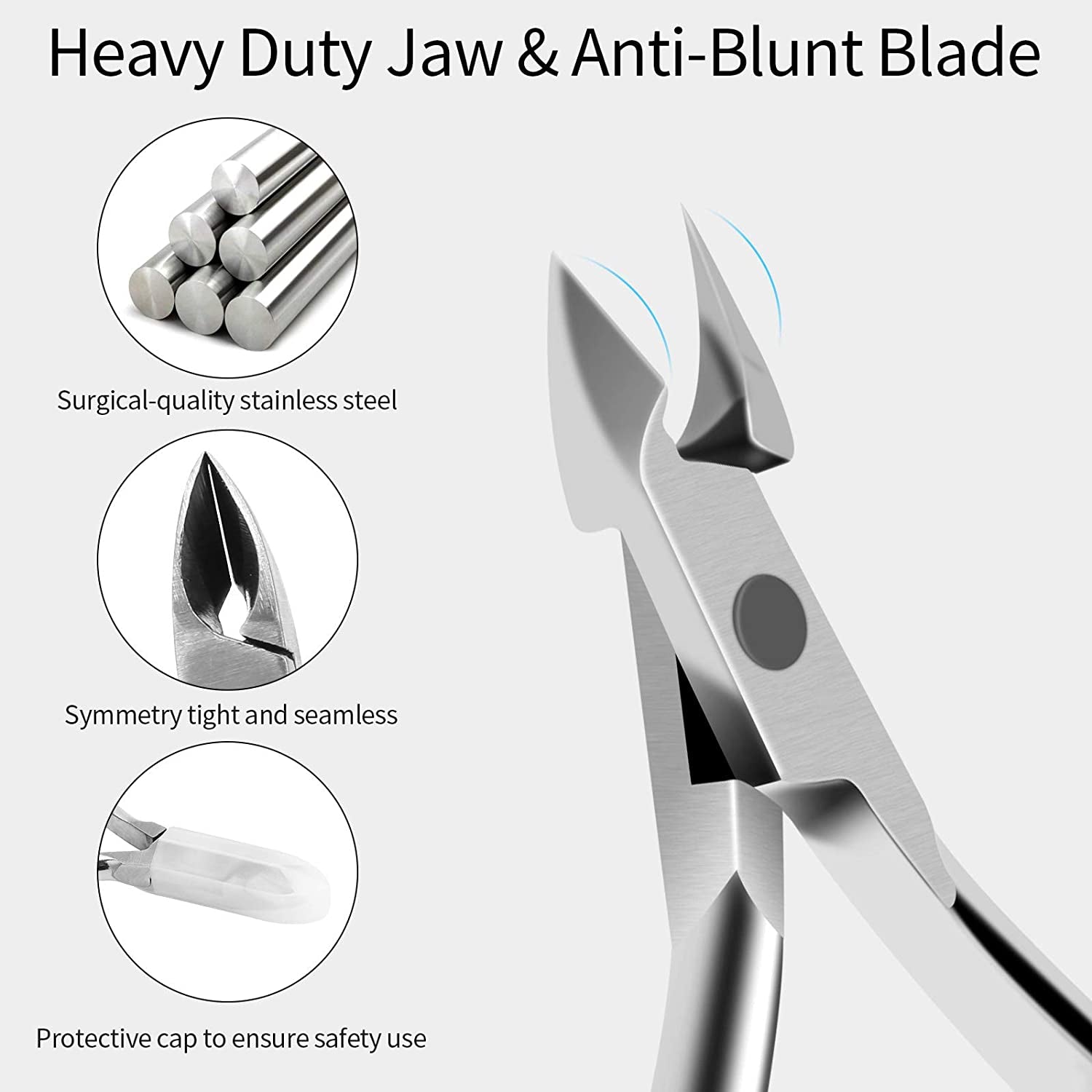 Cuticle Remover Cuticle Cutter Trimmer,Professional Cuticle Nipper Stainless Steel Cuticle Clippers Extremely Sharp Nail Cuticle Tools for Manicure and Pedicure at Home and Salon - Silver Health & Beauty > Personal Care > Cosmetics > Cosmetic Tools > Nail Tools Boujean   