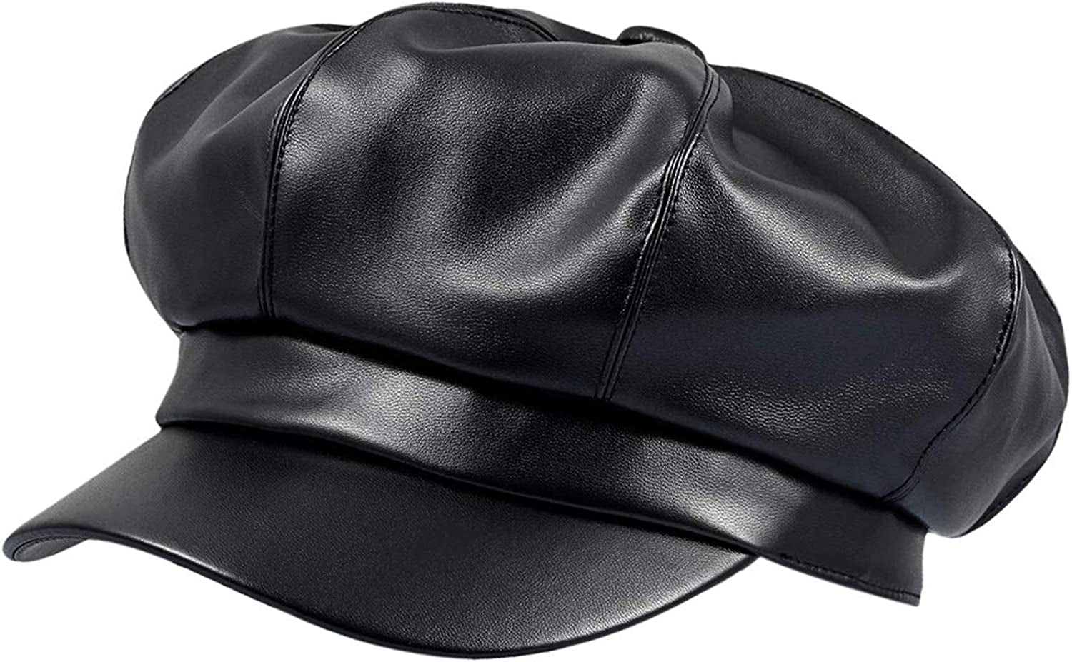 WETOO Womens Peaked Newsboy Cap for Women Apparel & Accessories > Clothing Accessories > Headwear WETOO B3-black  