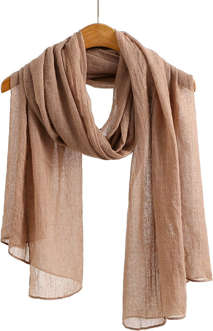 Jeelow Cotton Feel Scarf Shawl Wrap Soft Lightweight Scarves and Wraps for Men Women Apparel & Accessories > Clothing Accessories > Scarves & Shawls Jeelow   