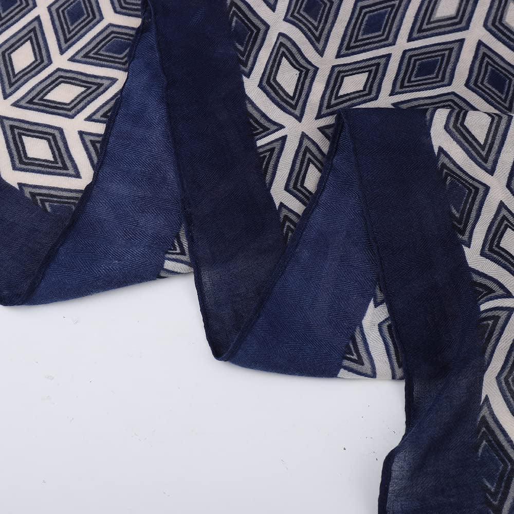 FRAIFICE Lightweight Scarf for Women for Spring Summer Fall Geometric Scarves Shawl Wrap Pashimina with Tassels Apparel & Accessories > Clothing Accessories > Scarves & Shawls FRAIFICE   