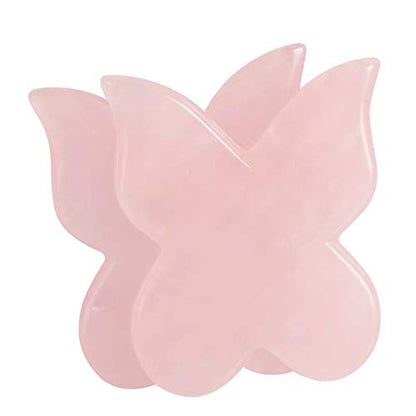 Natural Rose Quartz Jade Gua Sha Butterfly Scraping Massage Tool, Genuine Rose Quartz Healing Gemstone for Facial Lifting and Tightening Massage, Anti-Wrinkles, Anti-Aging, Wrinkles Removal Massage Health & Beauty > Personal Care > Cosmetics > Cosmetic Tools > Skin Care Tools DYStone   