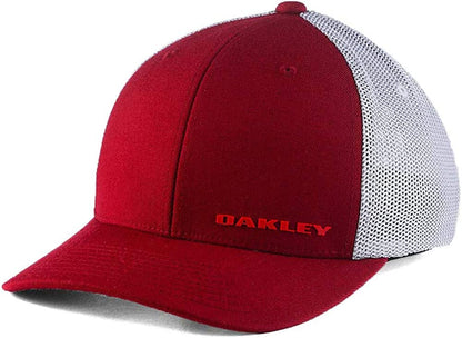 Oakley Indy Stretch-Fitted Cap Apparel & Accessories > Clothing Accessories > Hats Oakley Maroon/Gray Large-X-Large 