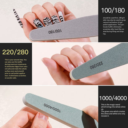Nail File Buffer, Teenitor Gel Nail File Set, 6PCS Professional Nail Buffer File Block, 100PCS Nail Remover Foil Wraps, Cuticle Pusher and Cuticle Peeler, Gel Nail Remover Tools Kit Health & Beauty > Personal Care > Cosmetics > Cosmetic Tools > Nail Tools Teenitor   