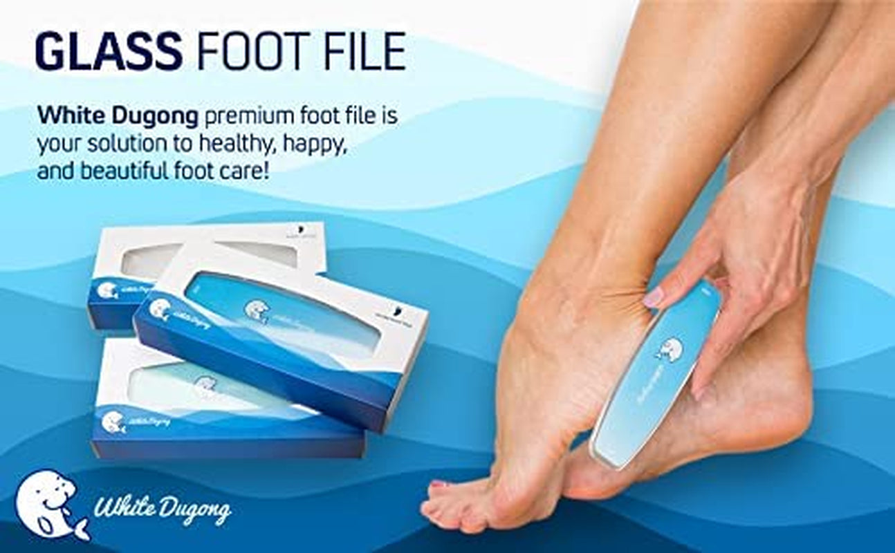 WHITE DUGONG Glass Foot File – Hard Dead Corn Skin Callus Remover Nano Scrubber Rasp Feet Care Pedicure Remove Cracked Heels Professional Tool Made in Korea Mint Health & Beauty > Personal Care > Foot Care WHITE DUGONG   