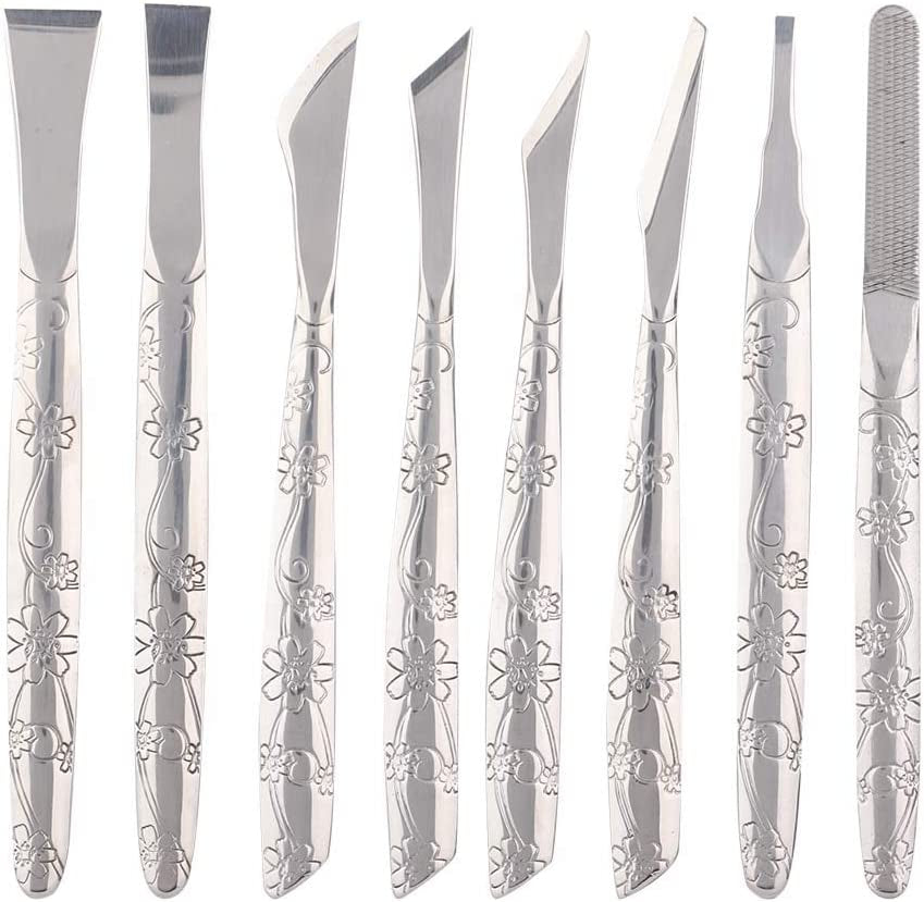 Foot File, 8Pcs Stainless Steel Foot File Dead Skin Horny Remover Foot Callus Shaver Pedicure Tool Set for Women Men Care Feet Health & Beauty > Personal Care > Foot Care Yinhing   