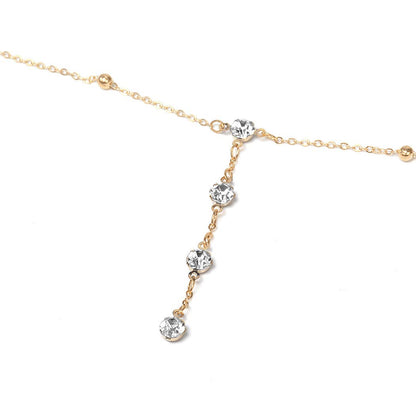 Asooll Crystal Rhinestone Bead Body Chain Harness Body Jewelry Bikini Bra Infinite Personality Body Chain Accessories for Women and Girls (Gold) Apparel & Accessories > Jewelry > Body Jewelry Asooll   