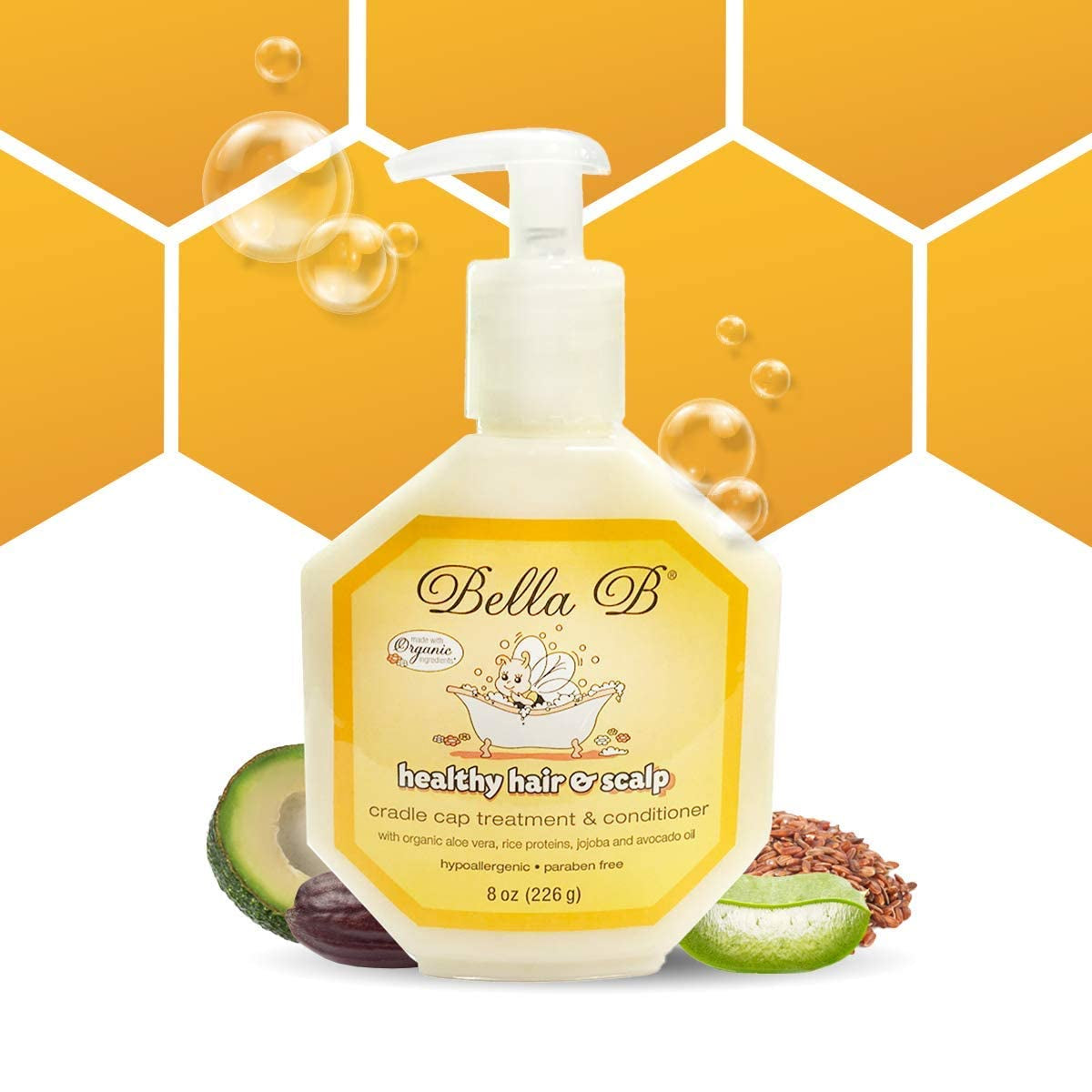 BELLA B Healthy Hair & Scalp Baby Cradle Cap Treatment 8 Oz - Cradle Cap Treatment for Babies - Baby Conditioner Silky Hair Care - Cradle Cap Treatment for Toddlers - Conditioner for Babies Health & Beauty > Personal Care > Hair Care Bella B   