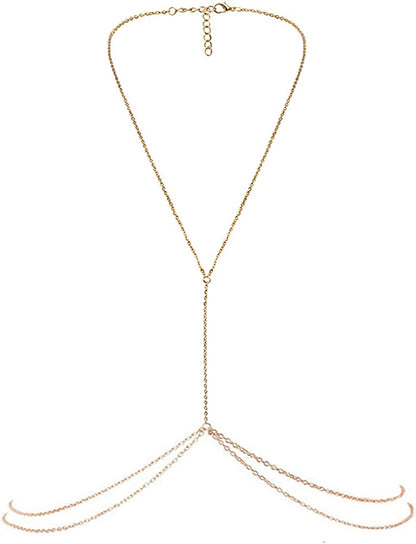 Bestjybt Fashion Women Body Belly Waist Charm Chain Bikini Beach Pendant Necklace Gold Apparel & Accessories > Jewelry > Body Jewelry Bestjybt   