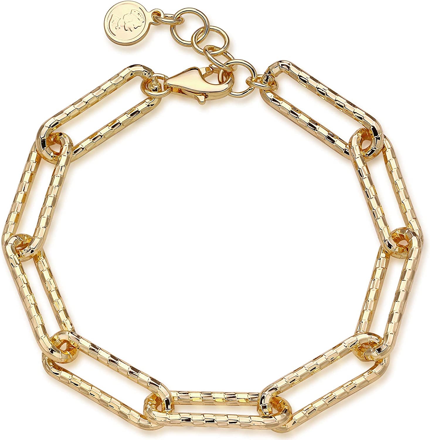 MEVECCO Gold Beaded Bracelets,18K Gold Plated Handmade Cute Satellite Diamond Cut Oval and round Beads Rope Chain Dainty Bracelet for Women Apparel & Accessories > Jewelry > Bracelets Mevecco Radial link  