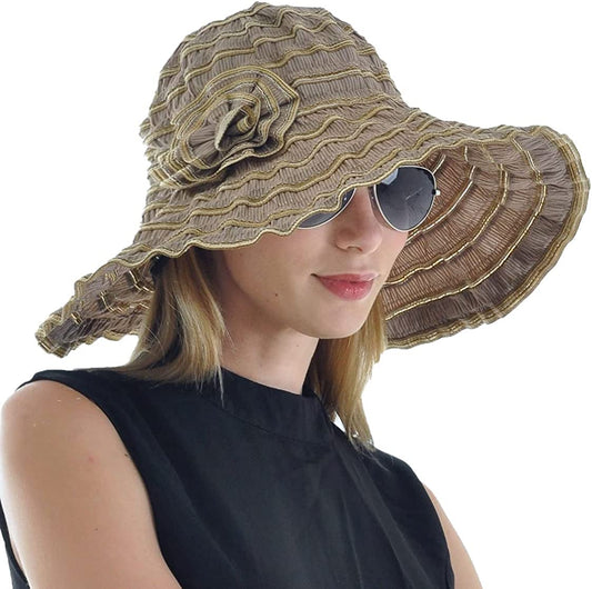 Women Folding Vintage Outdoor Sun Hats for Beach Garden Travelling UV Protection Apparel & Accessories > Clothing Accessories > Hats KYLIE MAX   