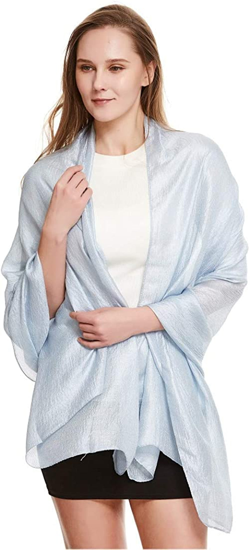 Wedding Shawl Metallic Sparkle Party Formal Shawls and Wraps for Evening Dresses Apparel & Accessories > Clothing Accessories > Scarves & Shawls The Twins Dream Sea One Size 