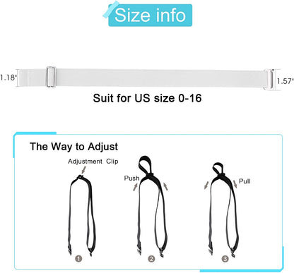JASGOOD Women No Show Stretch Belt Invisible Elastic Web Strap Belt with Flat Buckle for Jeans Pants Dresses Apparel & Accessories > Clothing Accessories > Belts KYLIE MAX   