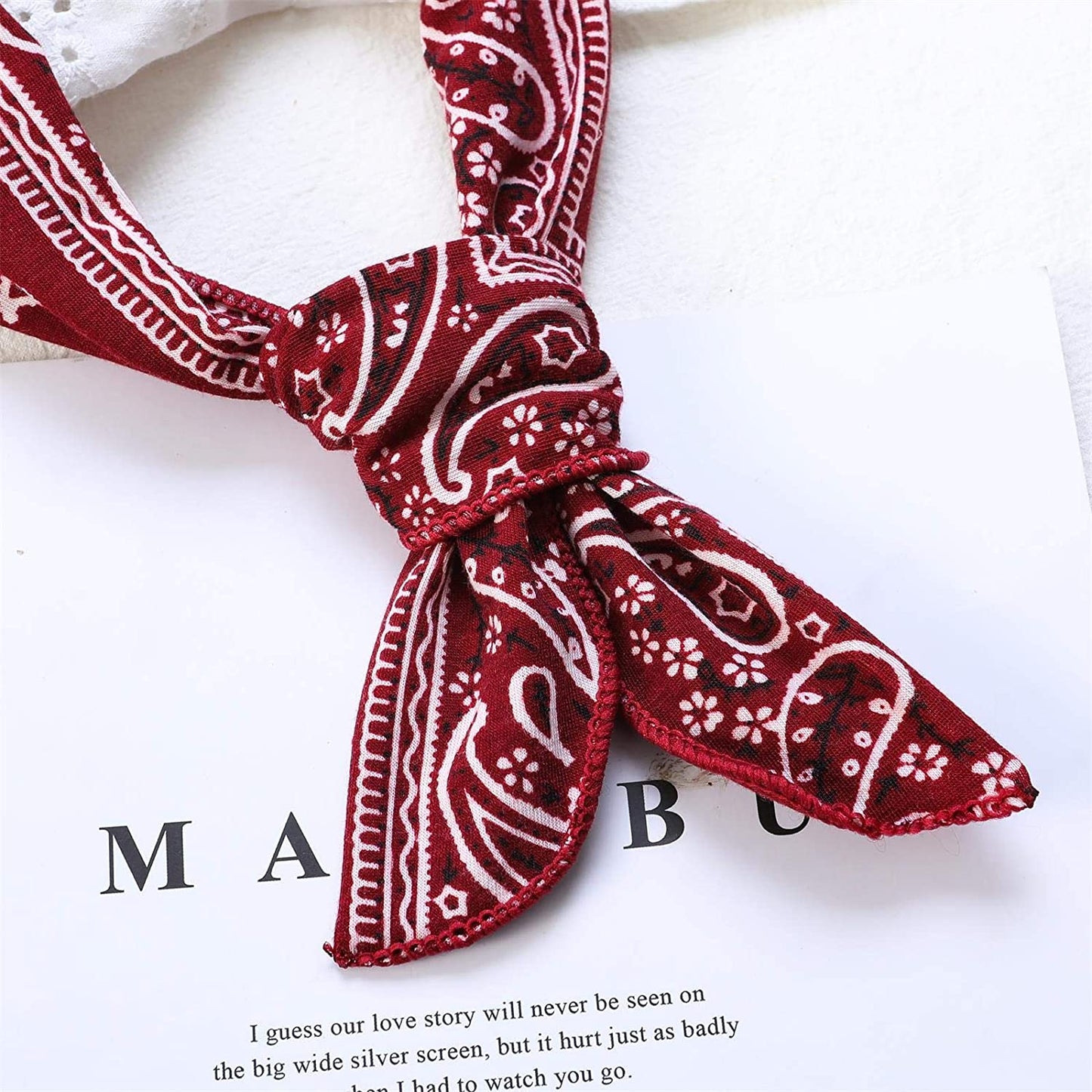 Wire Headbands for Women Paisley Twist Bow Hair Bands Bunny Ears Headwraps Wire Hair Holder Hair Accessories for Workout Yoga Running Soccer Sports Pack of 6 Apparel & Accessories > Clothing Accessories > Bandanas & Headties ONEYE   