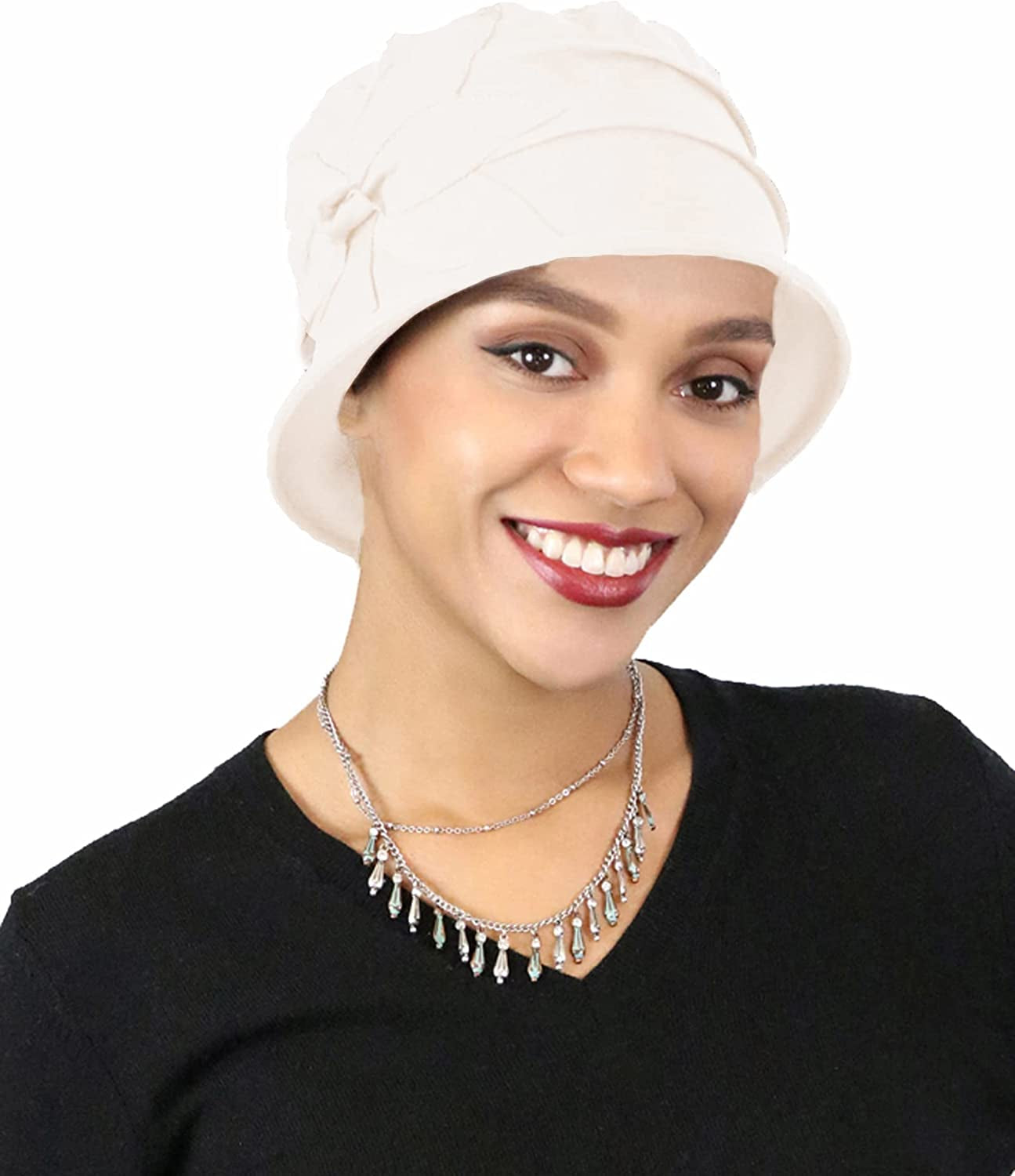 Hats Scarves & More Womens Hat Chemo Headwear Cancer Hat 50+ UPF Sun Protection Summer Seattle Chic Apparel & Accessories > Clothing Accessories > Headwear Hats Scarves & More Off-white  