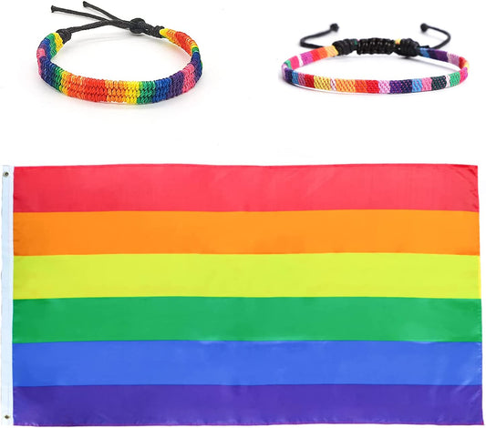 LGBTQ Rainbow Flag with Gay Pride Stuff Bracelet Anklet Accessories for Women & Men Apparel & Accessories > Jewelry > Anklets Yuoos   