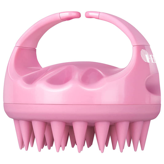 HEETA Hair Shampoo Brush, Upgraded Wet & Dry Hair Scalp Massager with Soft Silicone, Scalp Exfoliator for Remove Dandruff, Scalp Scrubber Hair Care Tools for Women, Men, Pets (Pink) Health & Beauty > Personal Care > Hair Care HEETA Pink  