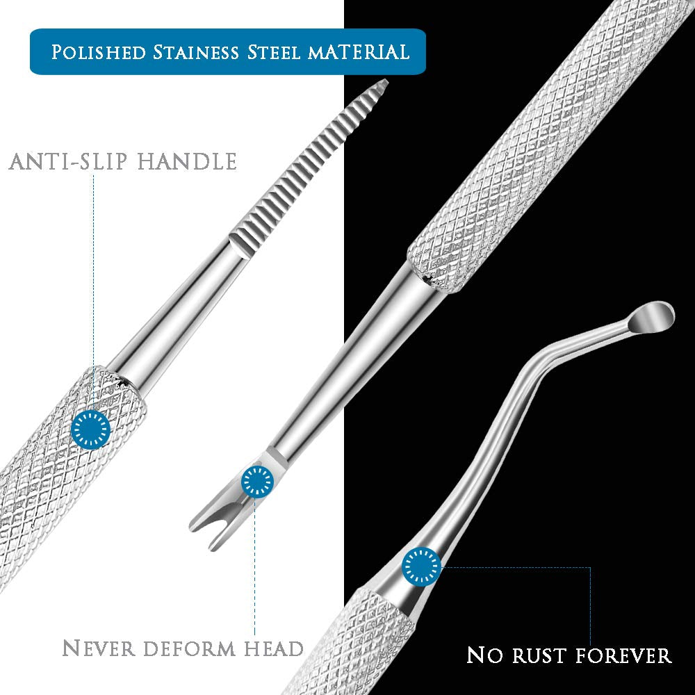 Premium 6PCS Ingrown Toenail Tools, Nail File and Lifter, Foot Nail Treatment Tool, Toe Nail Removal Clippers, Upgraded Stainless Steel, Professional Pedicure Tools, with Nail Cutter Trimmer Health & Beauty > Personal Care > Cosmetics > Cosmetic Tools > Nail Tools USCOLOR   