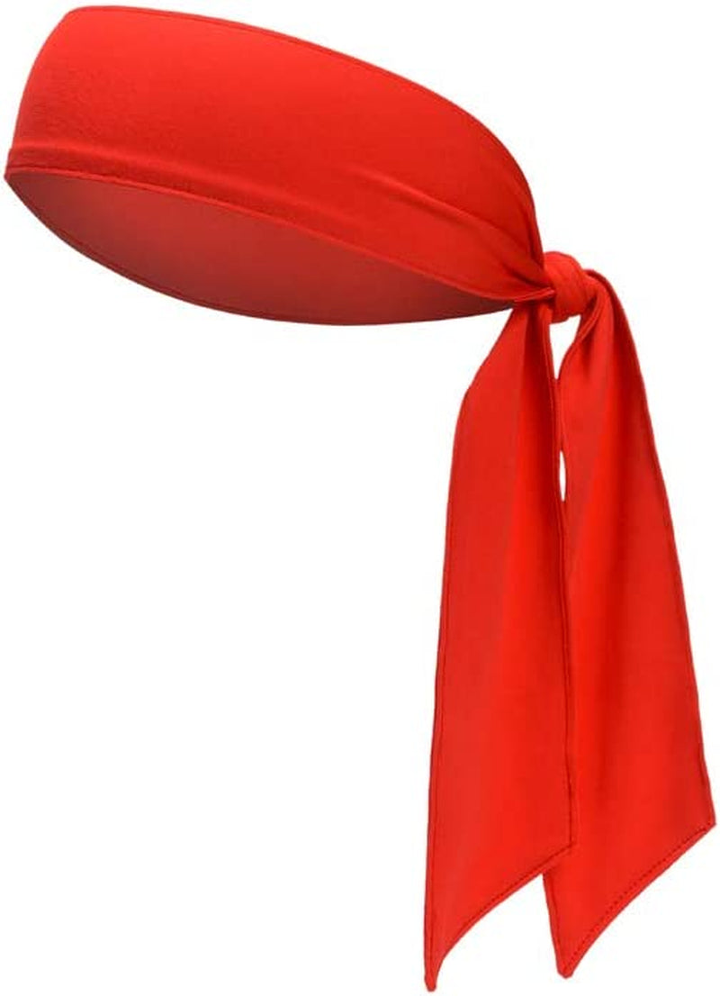 Sports Headband - Head Tie Tennis Tie Hairband - Sweatbands Headbands Wristbands Head Wrap - Ideal for Working Out,Tennis Apparel & Accessories > Clothing Accessories > Bandanas & Headties DEMIL 1pcs-red  