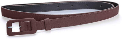 MUXXN Womens Belt- Solid Color Basic Belt for Casual Formal Dress or Jeans Apparel & Accessories > Clothing Accessories > Belts MUXXN Brown X-Large 