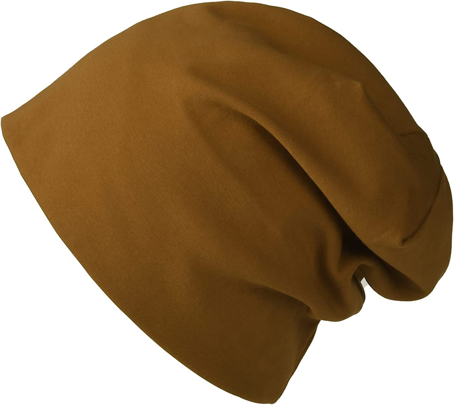 FURTALK Beanie for Womens Men Slouchy Cotton Beanies Summer Soft Skull Cap Lightweight Chemo Headwear Apparel & Accessories > Clothing Accessories > Headwear KYLIE MAX Caramel  