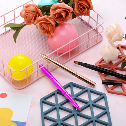 Dual End Lip Brush Concealer Brushes 3 Pieces Retractable Lipstick Eyeshadow Foundation Makeup Brush Tool Applicators Set (Gold, Purple, Bright Pink) Health & Beauty > Personal Care > Cosmetics > Cosmetic Tools > Makeup Tools TOODOO   