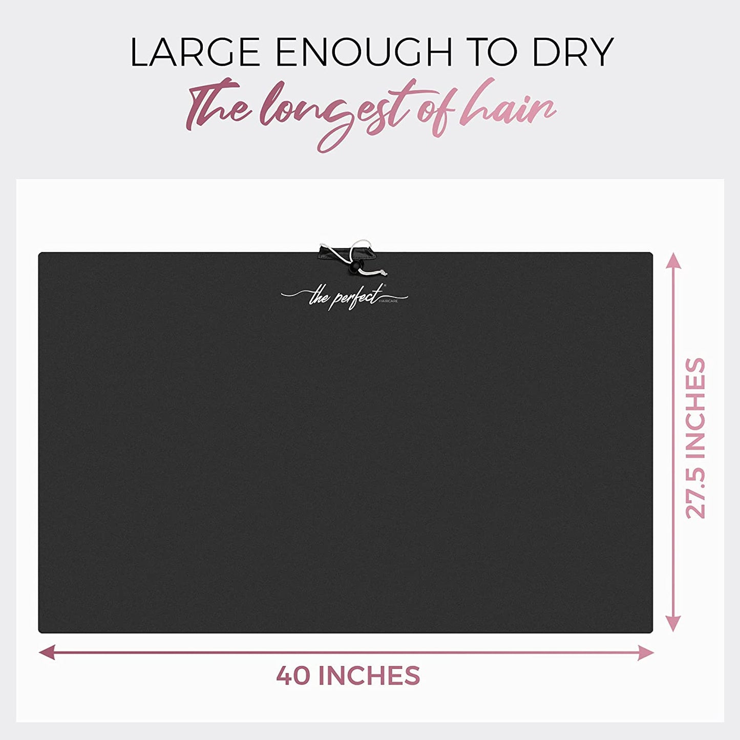 Microfiber Hair Towel Wrap - Ultra-Fine & Silky Smooth - Quick Drying - Absorbent Turban Twist for Curly & Long Hair for Girls & Kids - Anti-Frizz Curly Hair Product - the PERFECT HAIRCARE - Black Health & Beauty > Personal Care > Hair Care THE PERFECT HAIRCARE   