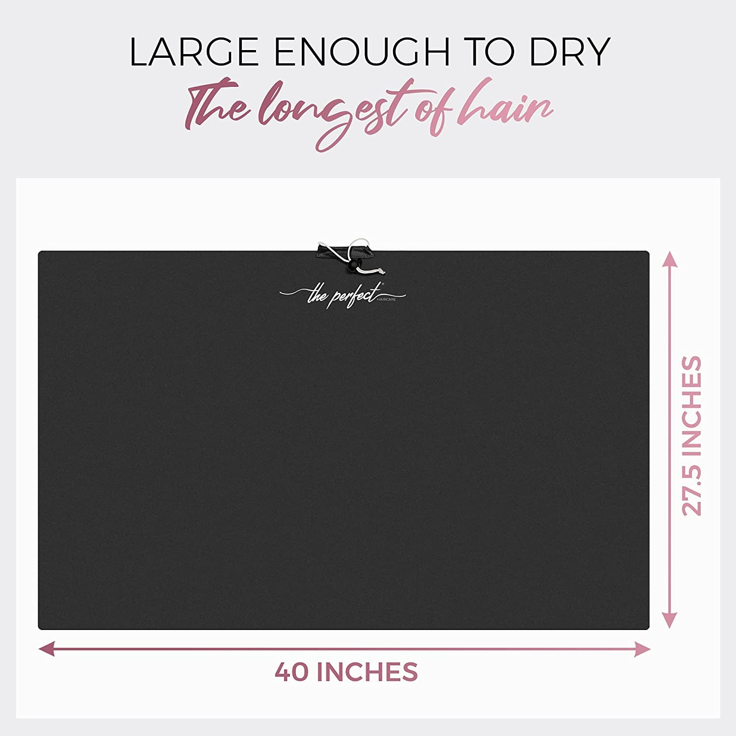 Microfiber Hair Towel Wrap - Ultra-Fine & Silky Smooth - Quick Drying - Absorbent Turban Twist for Curly & Long Hair for Girls & Kids - Anti-Frizz Curly Hair Product - the PERFECT HAIRCARE - Black Health & Beauty > Personal Care > Hair Care THE PERFECT HAIRCARE   