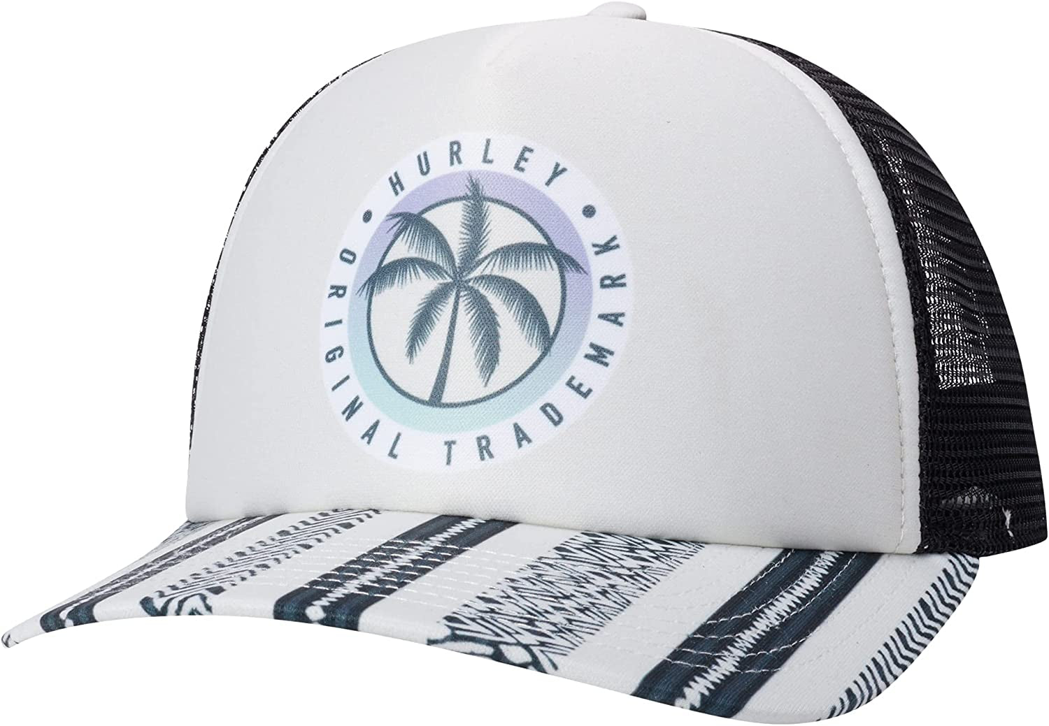 Hurley Women'S Baseball Cap - Horizon Curved Brim Snap-Back Foam Trucker Hat Apparel & Accessories > Clothing Accessories > Hats Hurley Pale Ivory One Size 