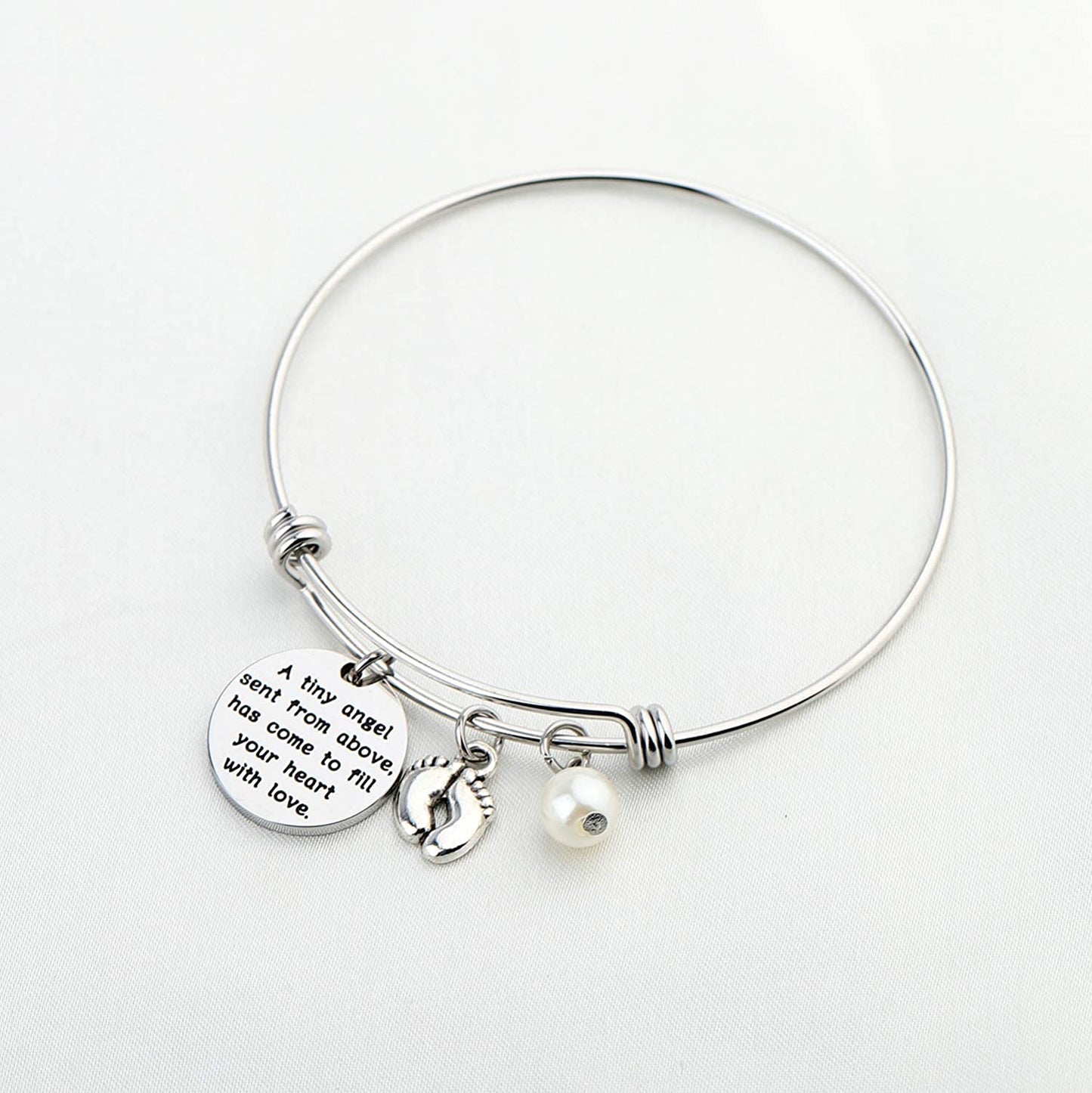 Gzrlyf New Mommy Bracelet New Mom Jewelry Pregnancy Gifts Mommy to Be Gifts a Tiny Angel Sent from above Has Come to Fill Your Heart with Love Apparel & Accessories > Jewelry > Bracelets Gzrlyf   